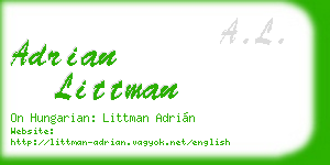adrian littman business card